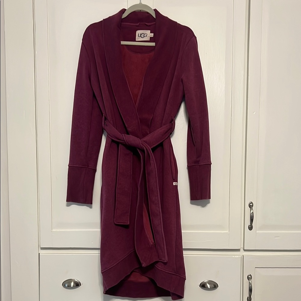 UGG Karoline Maroon Belted Robe Size S GUC